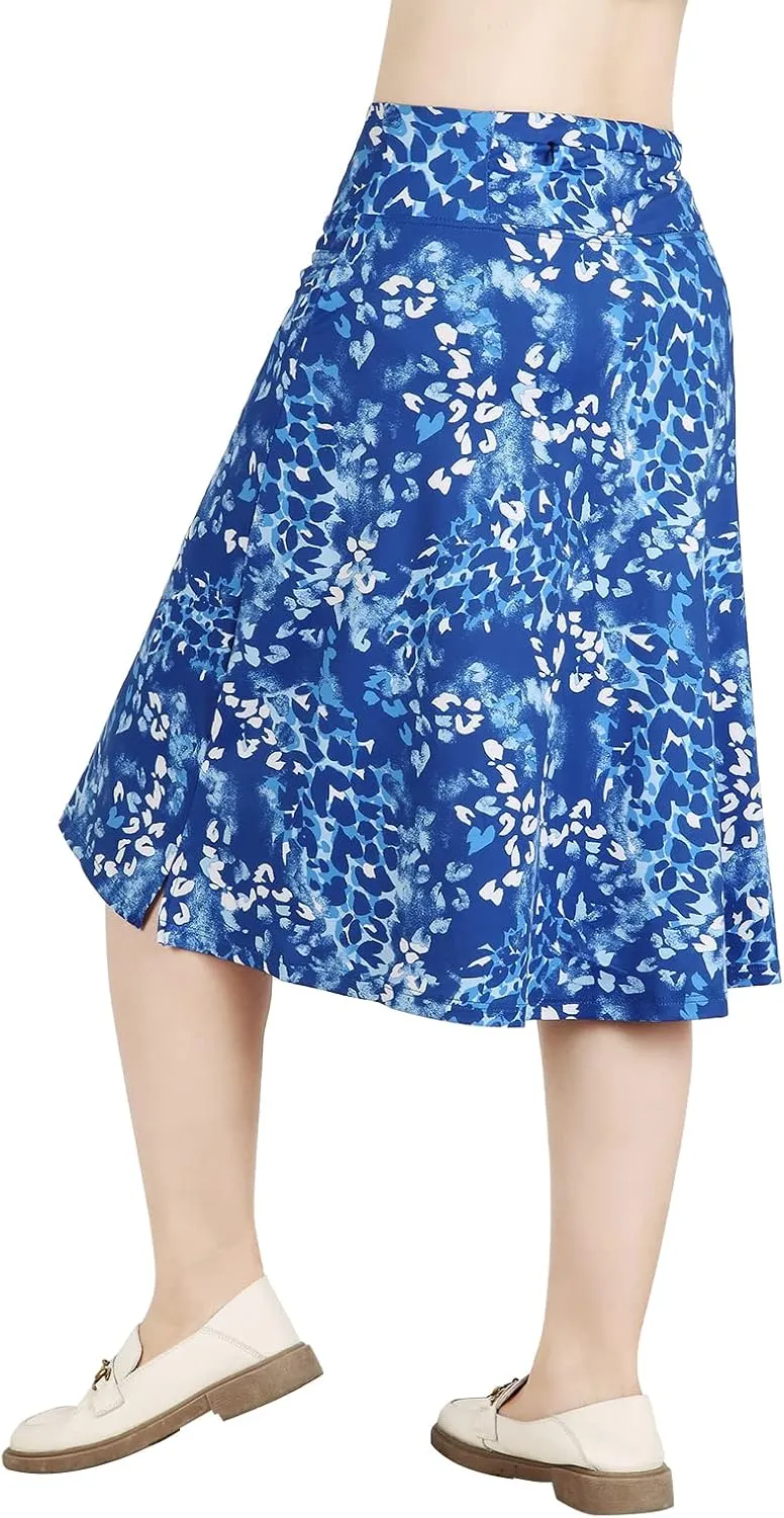 Womens Skorts Modest Knee Length Skirts Athletic Midi Active Running Skirt
