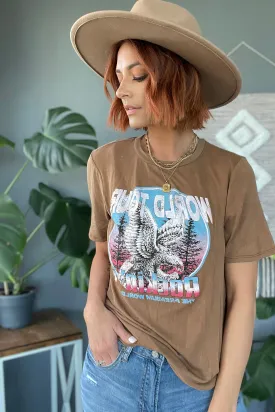 World Tour Eagle Graphic Tee- Caramel